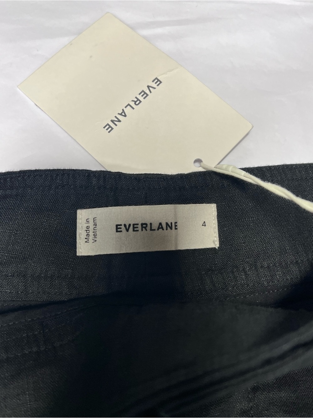 Everlane The Linen Way-High Drape Pant Black Wide Leg Classic Trousers Sz 4 NWT - Picture 12 of 14